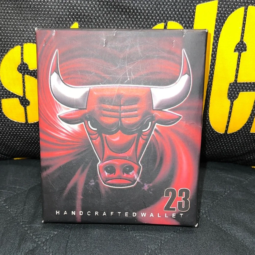Hand Crafted Vegan Leather Wallet - Red and Black Jordan